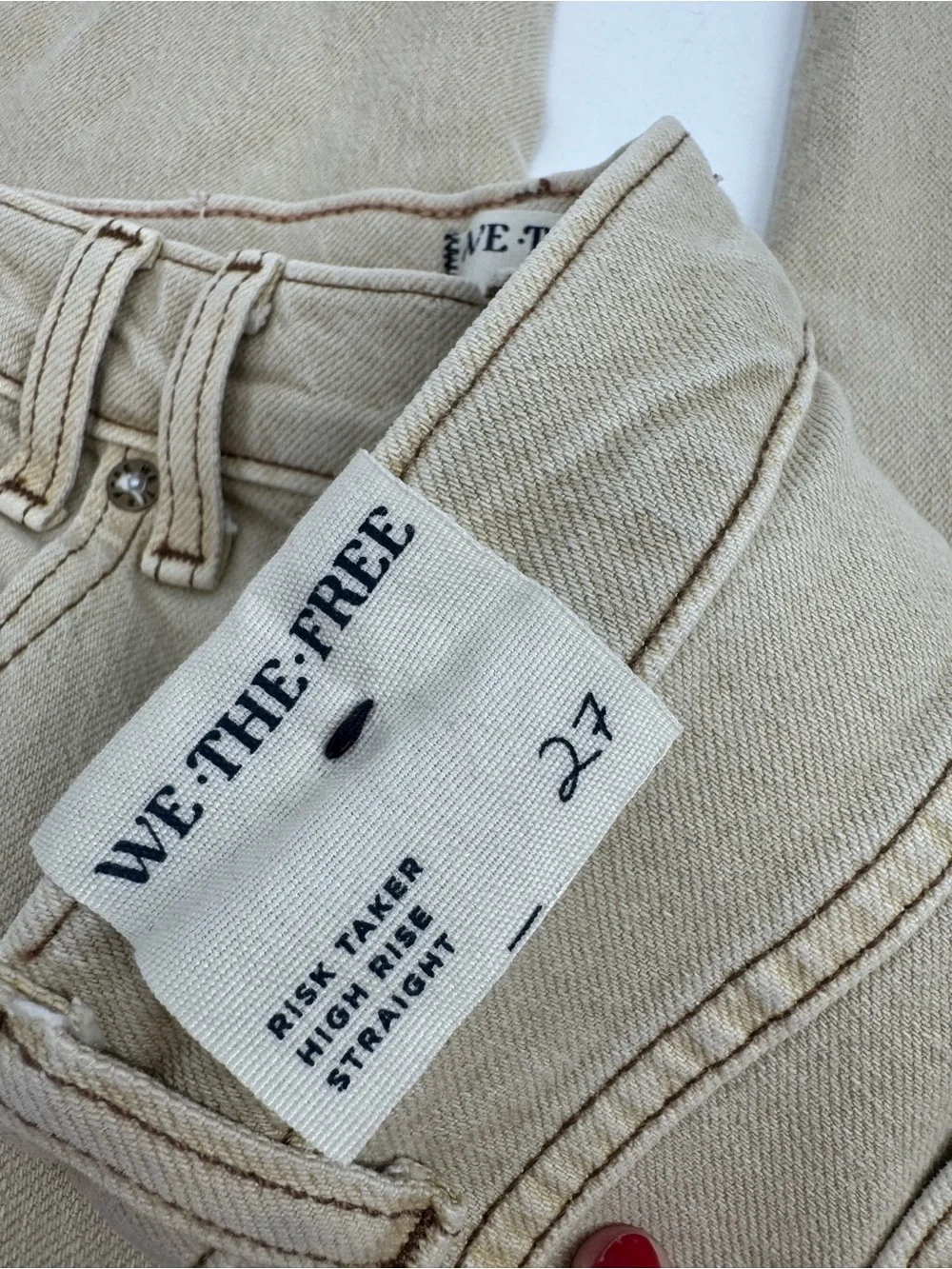 NWT Free People We The Free People Risk Taker High Rise Straight Leg Jeans 2